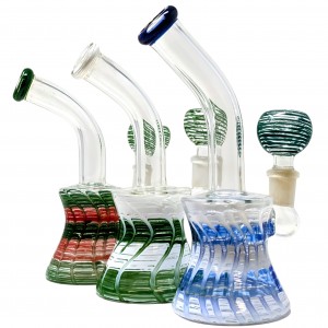 6" Twisting Tones Shower Head Perc Water Pipe - [RKD59]